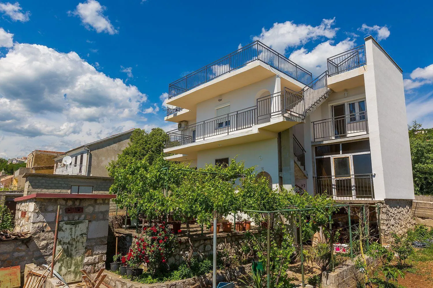 Beeindruckendes Apartment Mit Grosser Dachterrasse, Whirlpool, Meerblick, Grill, Aussendusche Crikvenica Croatia